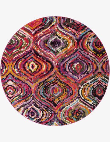 Washable Hyacinth Round Rug