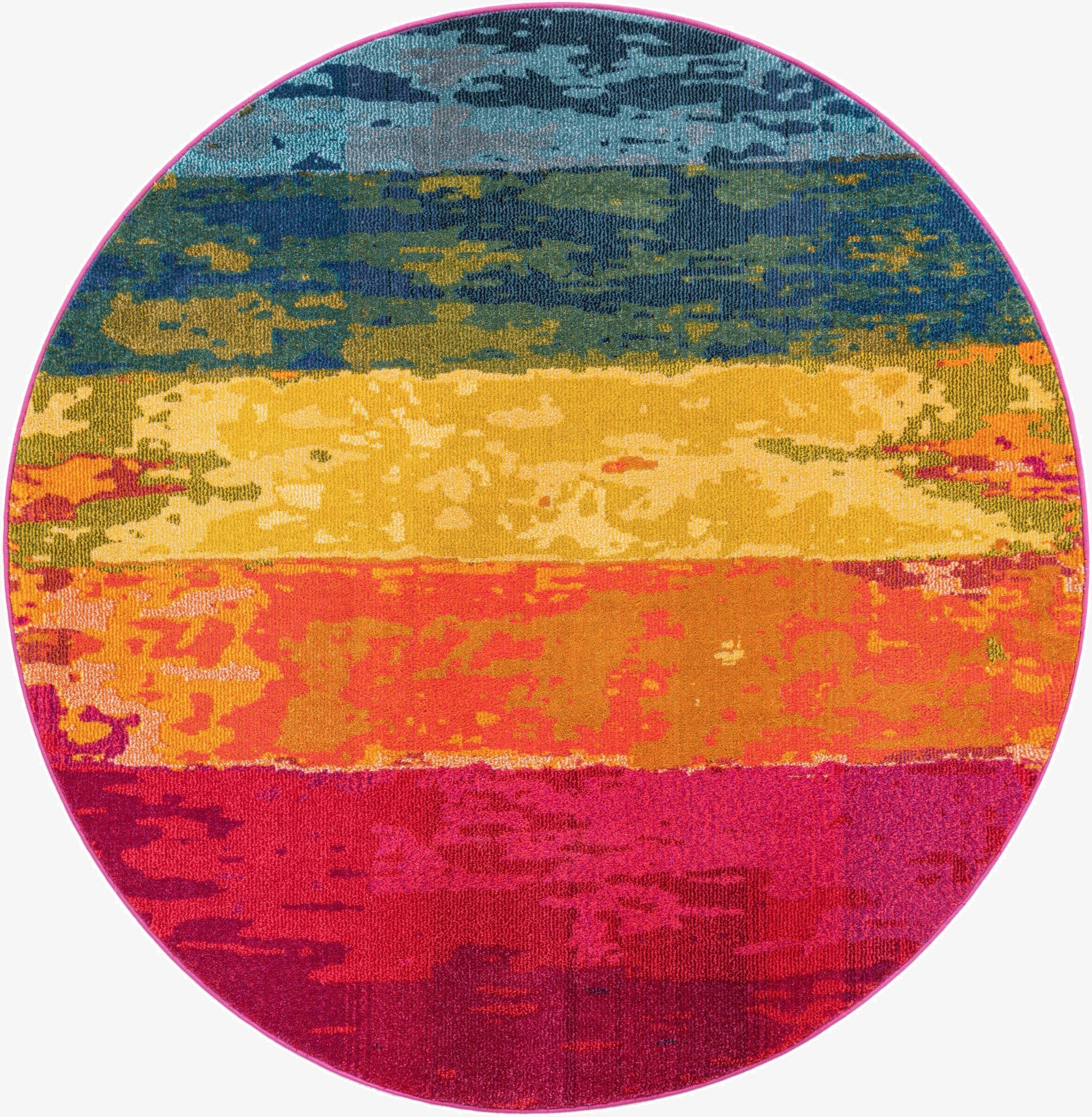 6' x 6' Washable Hyacinth Round Rug