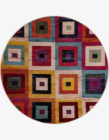 Washable Hyacinth Round Rug