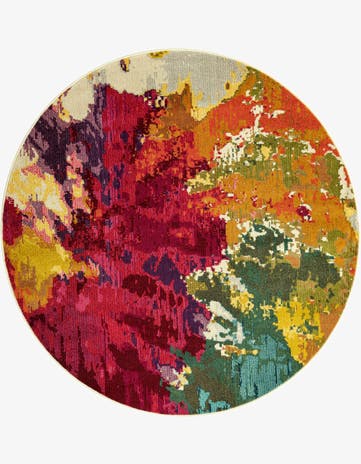 Washable Hyacinth Round Rug