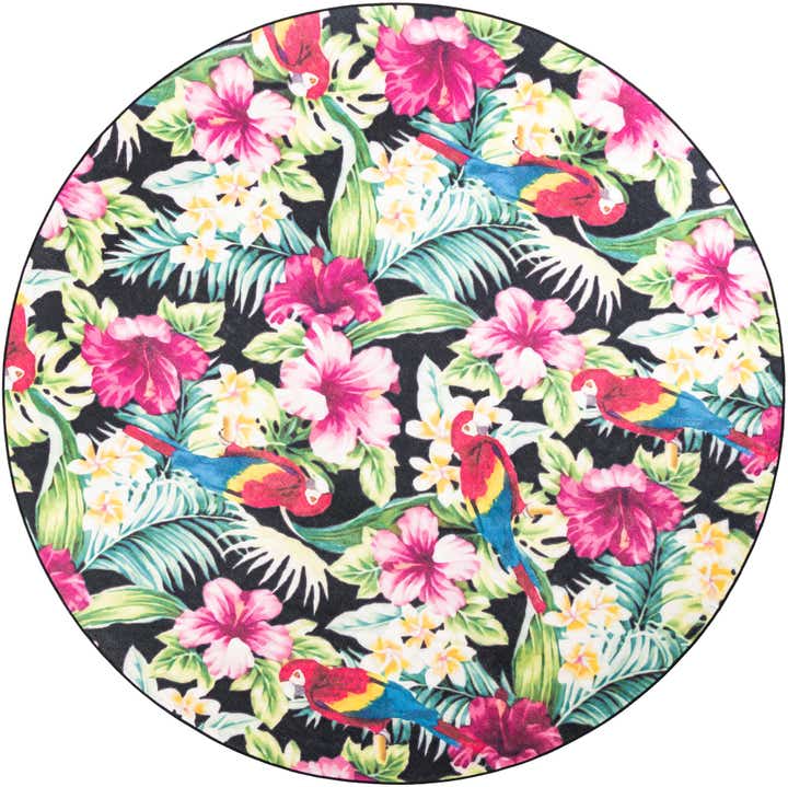 10' x 10' Easy-Clean Jill Zarin Caribbean Indoor / Outdoor Round Rug