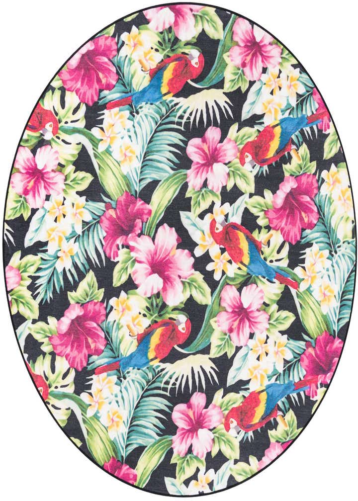 7' 10 x 7' 10 Easy-Clean Jill Zarin Caribbean Indoor / Outdoor Round Rug