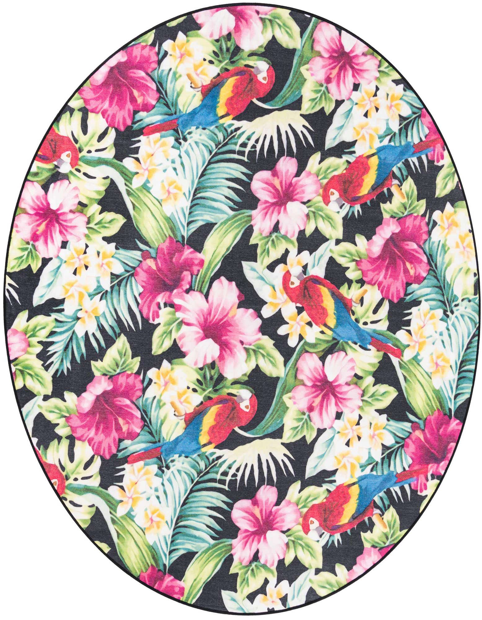7' 10 x 7' 10 Easy-Clean Jill Zarin Caribbean Indoor / Outdoor Round Rug