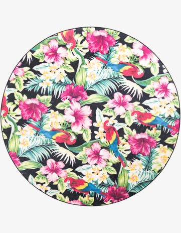 10' x 10' Easy-Clean Jill Zarin Caribbean Indoor / Outdoor Round Rug
