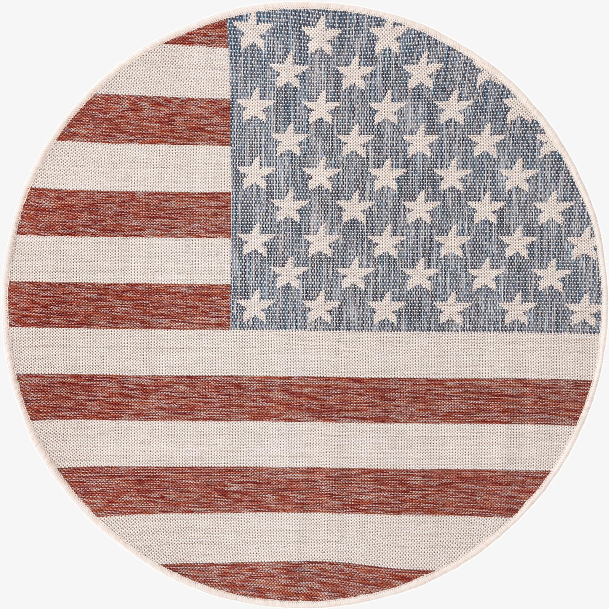 4' x 4'  Washable Jill Zarin Indoor / Outdoor Round Rug