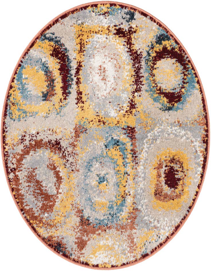 Detail image of 3' 3 x 3' 3 Kamala Washable Round Rug