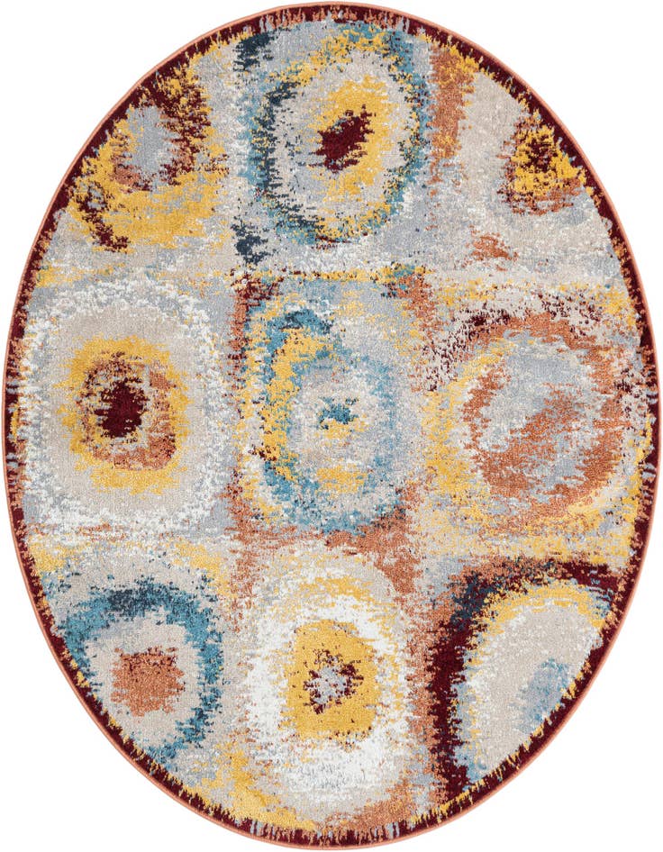 Detail image of 5' 3 x 5' 3 Kamala Washable Round Rug