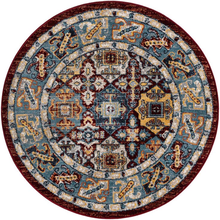 Detail image of 3' 3 x 3' 3 Kamala Washable Round Rug