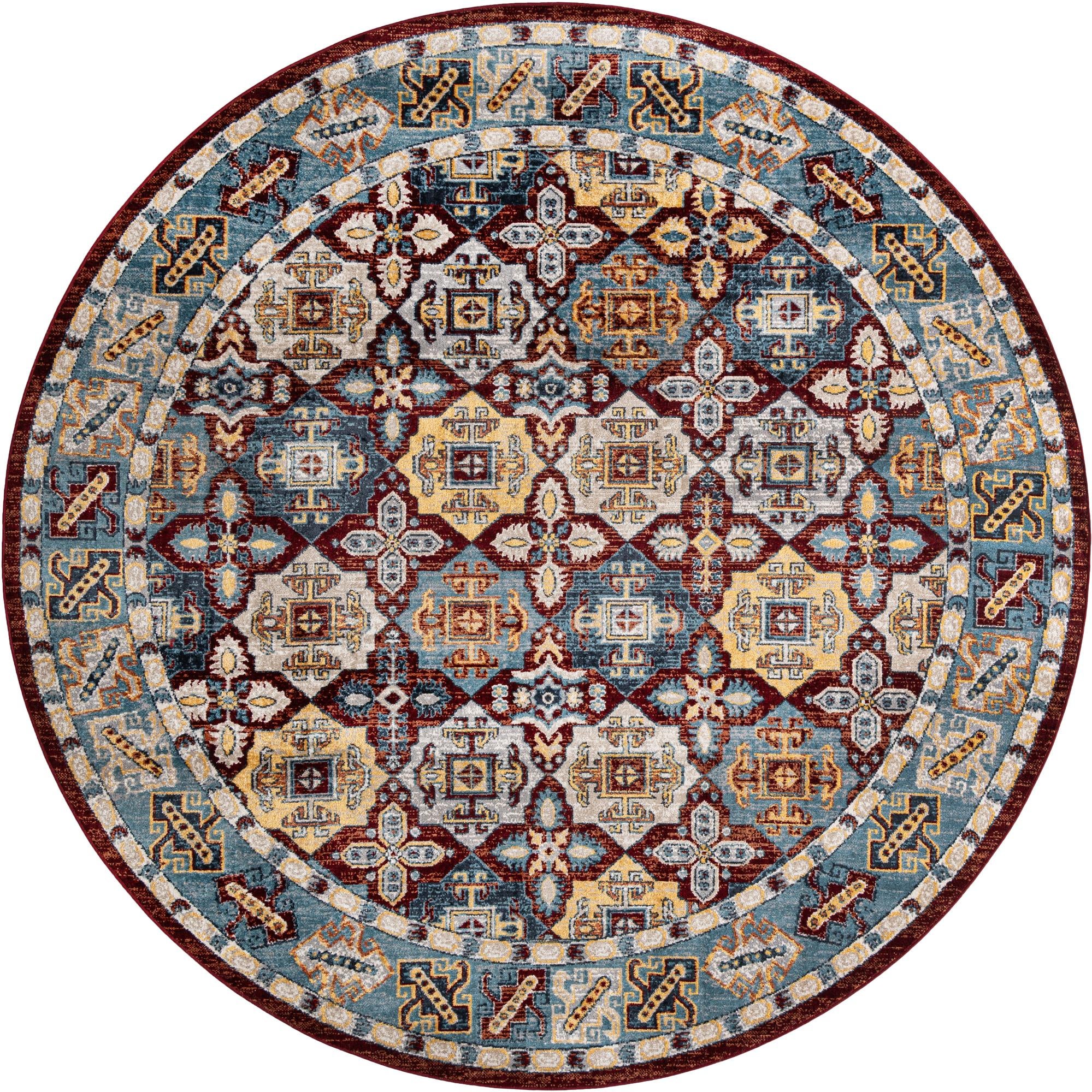 7' 10 x 7' 10 Kamala Washable Round Rug