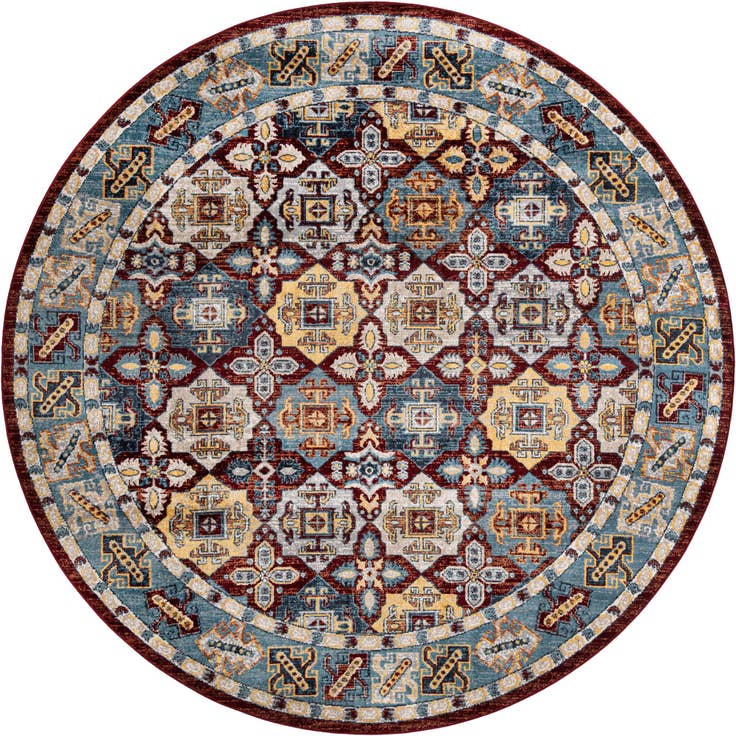 Detail image of 7' 10 x 7' 10 Kamala Washable Round Rug