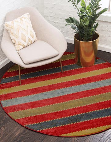 6' x 6' Kashkuli Gabbeh Round Rug