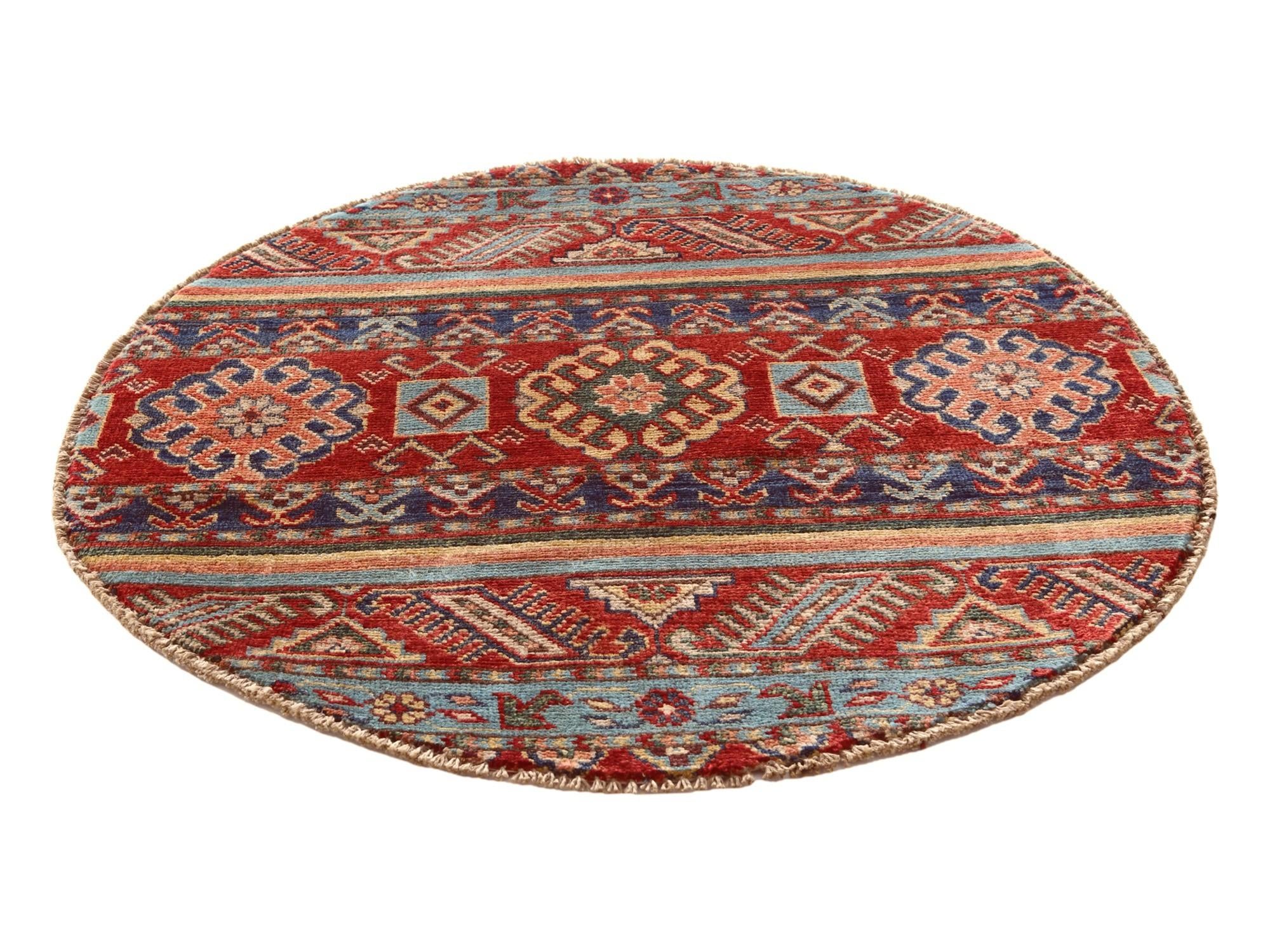 2' 11 x 2' 11 Hand Knotted Kazak Round Rug