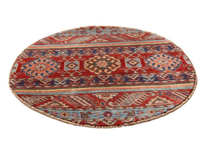 2' 11 x 2' 11 Hand Knotted Kazak Round Rug