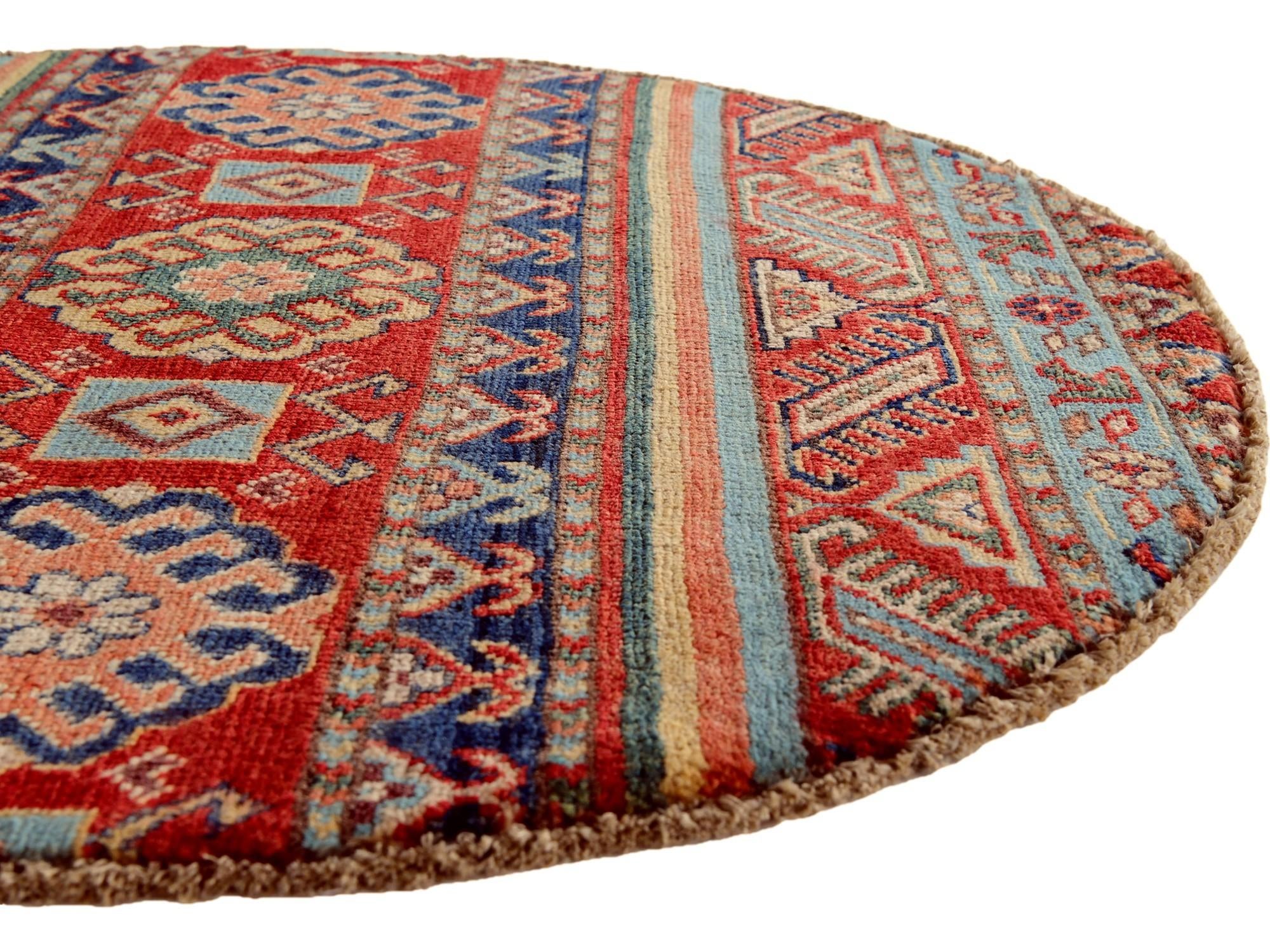 2' 11 x 2' 11 Hand Knotted Kazak Round Rug