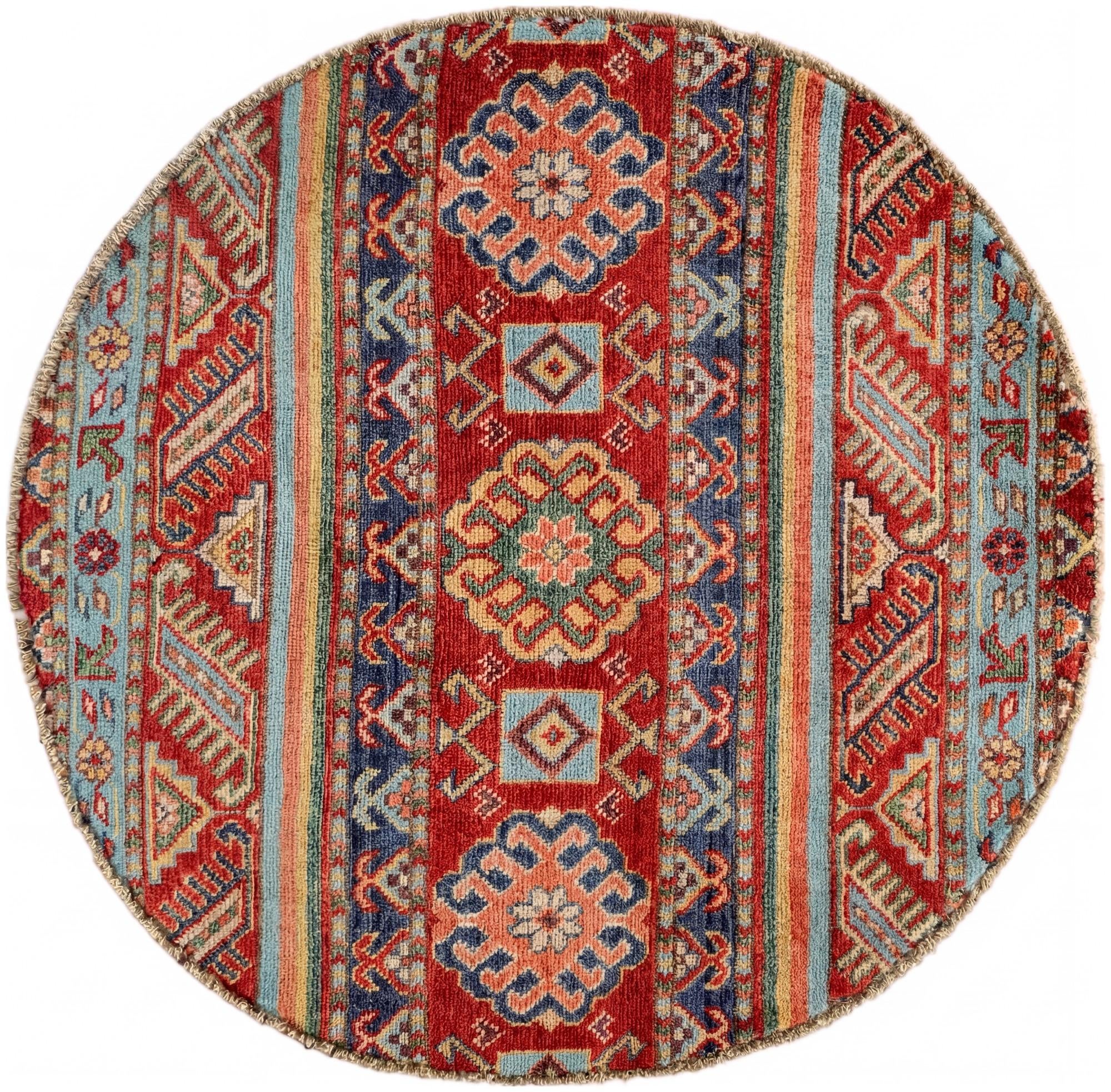 2' 11 x 2' 11 Hand Knotted Kazak Round Rug