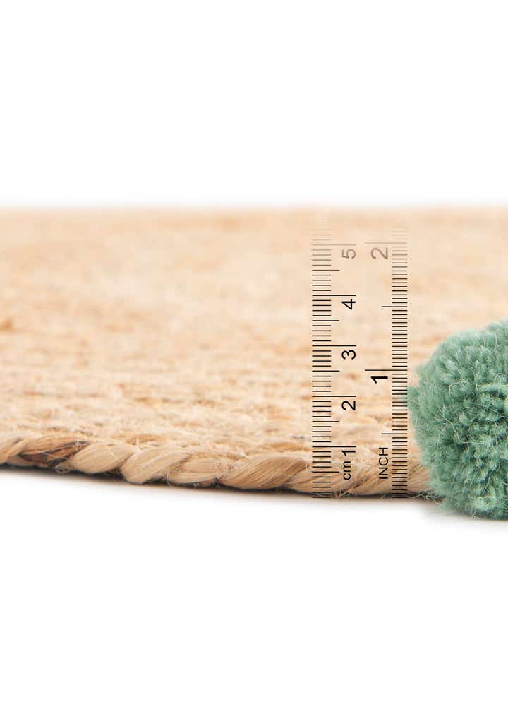 7' 10 x 7' 10 Hand Braided Kids Braided Jute Round Rug