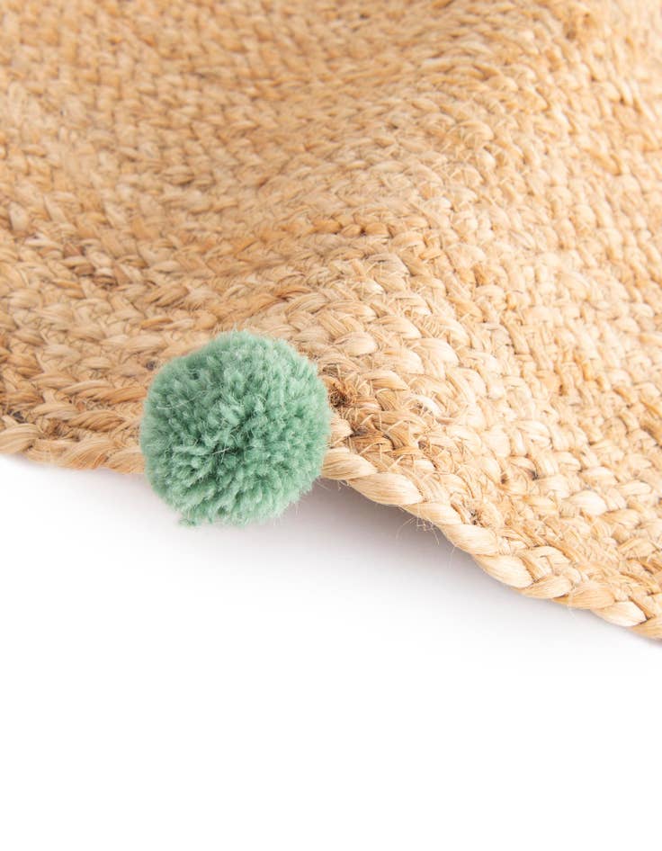 Detail image of 2' x 2' Hand Braided Kids Braided Jute Round Rug