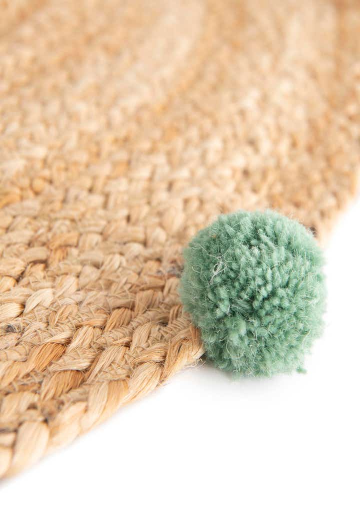 7' 10 x 7' 10 Hand Braided Kids Braided Jute Round Rug