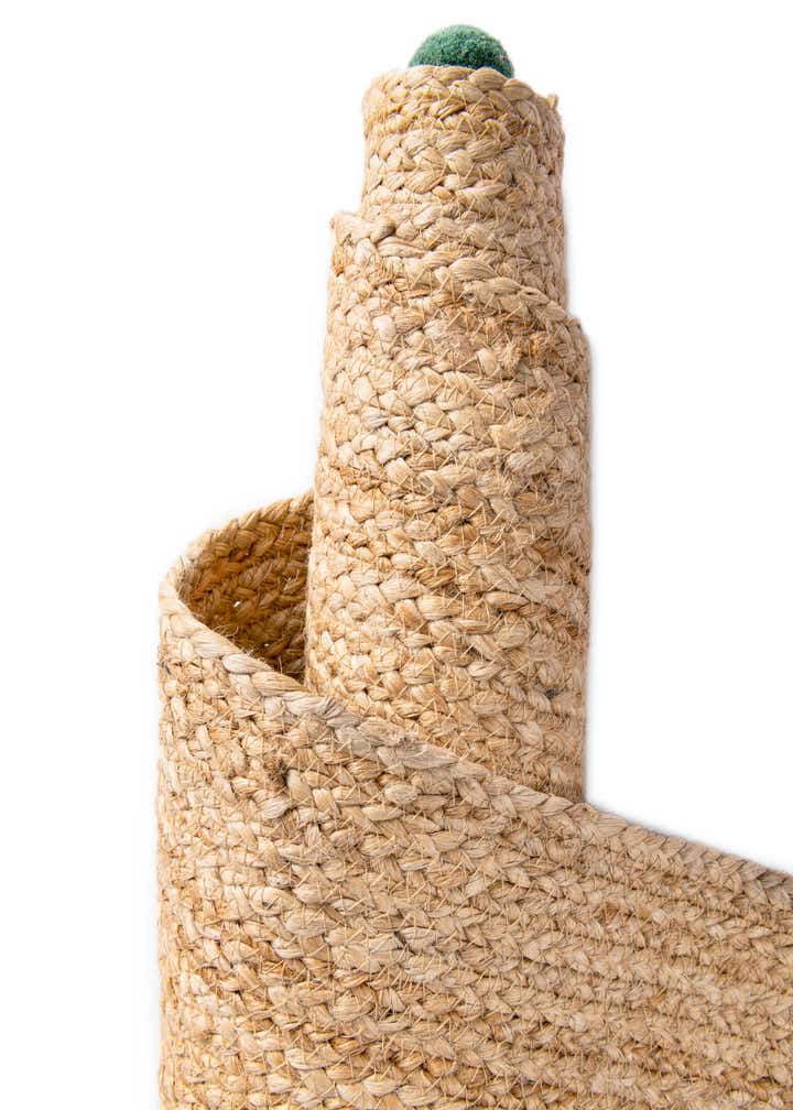7' 10 x 7' 10 Hand Braided Kids Braided Jute Round Rug