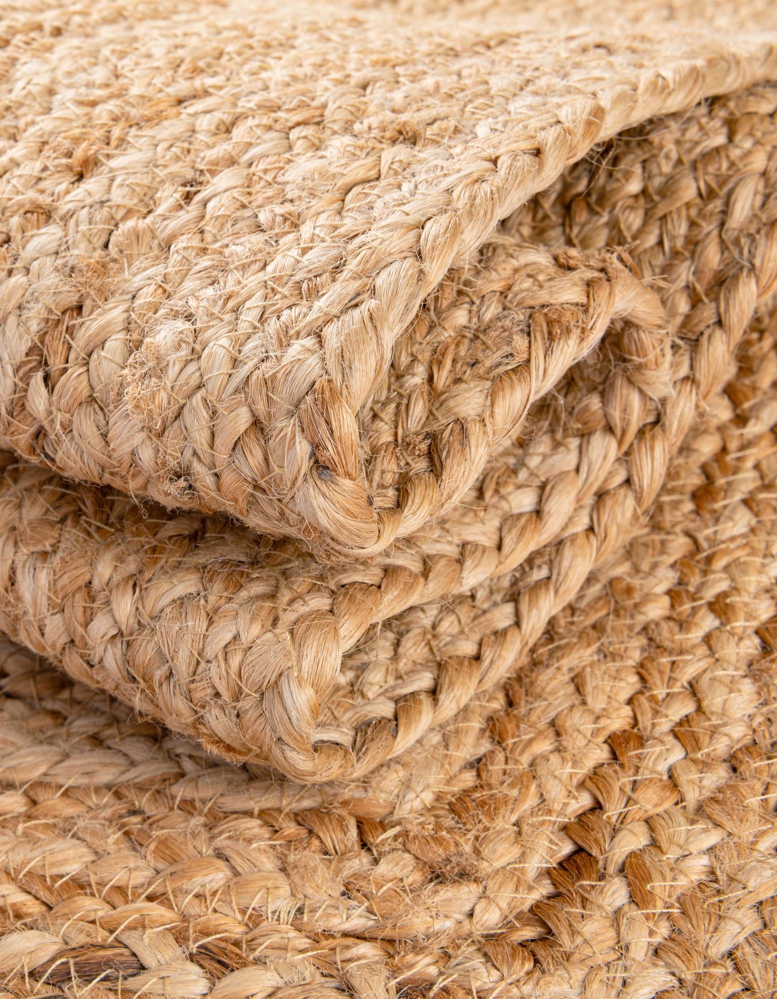 4' 1 x 4' 1 Hand Braided Kids Braided Jute Round Rug