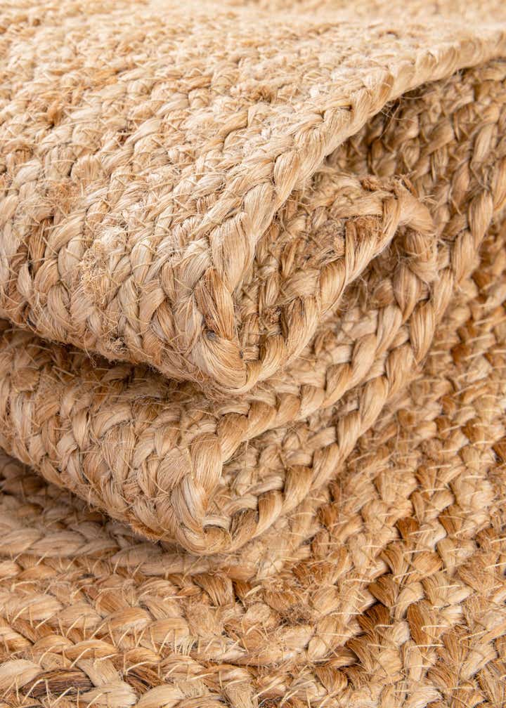 7' 10 x 7' 10 Hand Braided Kids Braided Jute Round Rug