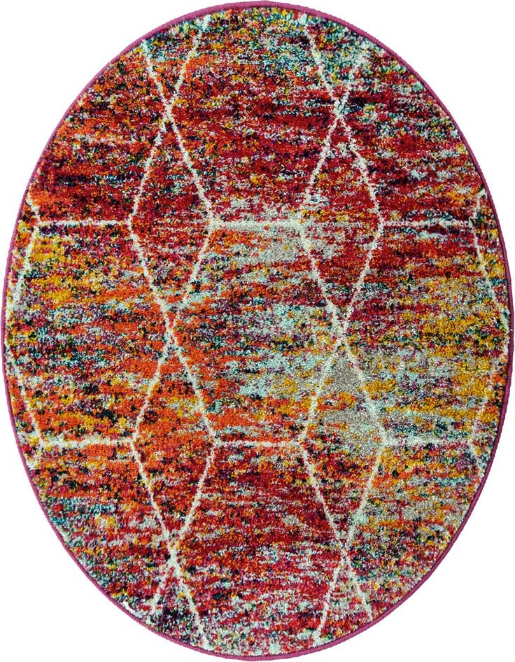Detail image of 3' x 3' Lattice Frieze Round Rug