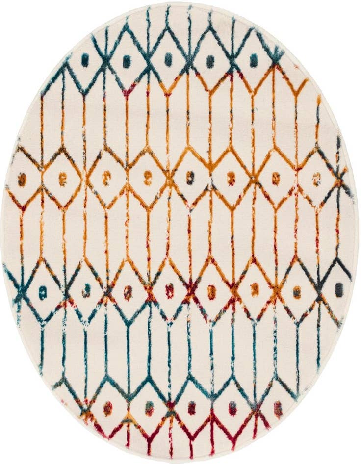 Detail image of 3' 3 x 3' 3 Lattice Trellis Round Rug
