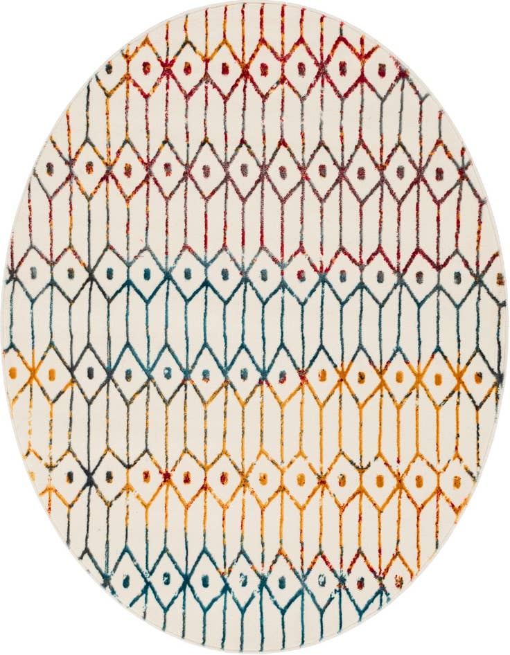 Detail image of 5' x 5' Lattice Trellis Round Rug