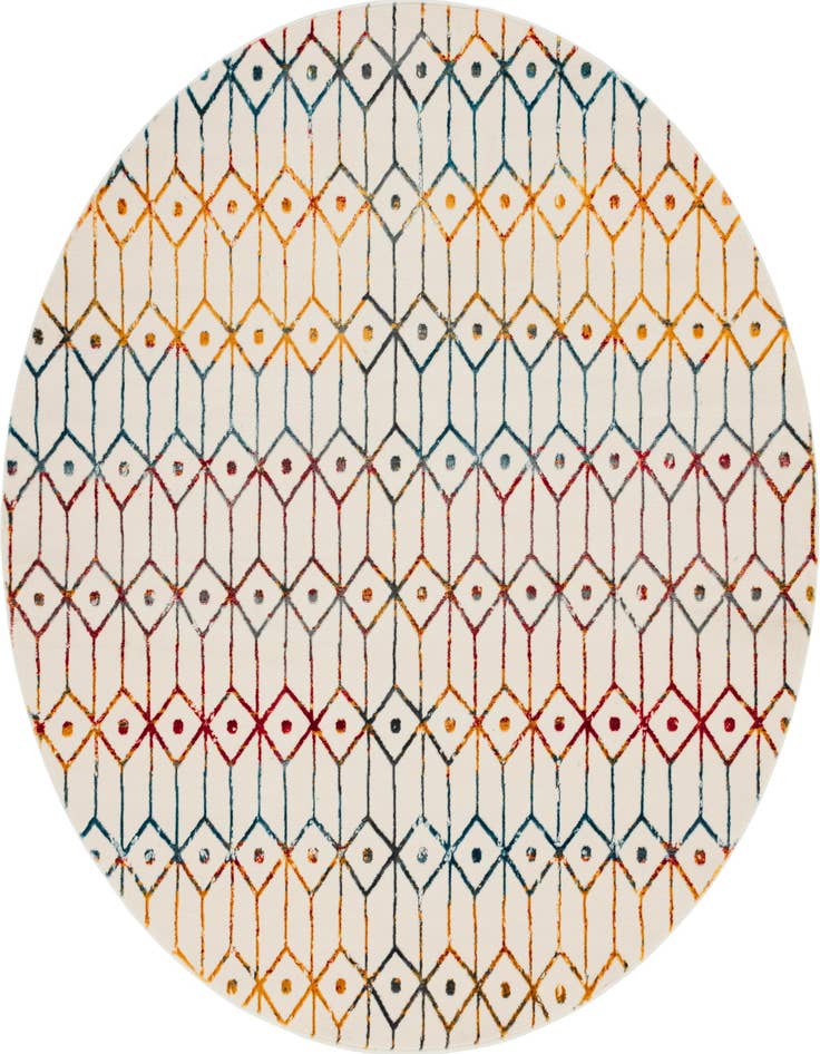 Detail image of 8' x 8' Lattice Trellis Round Rug