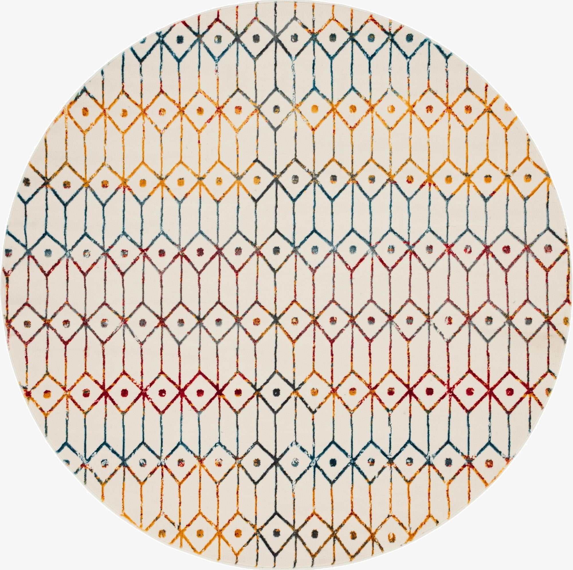 Primary image 8' x 8' Lattice Trellis Round Rug