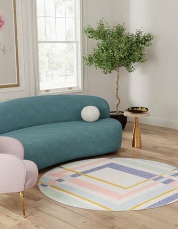 7' x 7' Lotus Round Rug