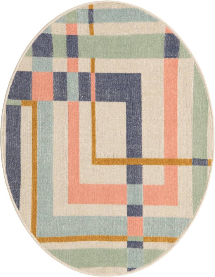 Detail image of 3' 3 x 3' 3 Lotus Round Rug
