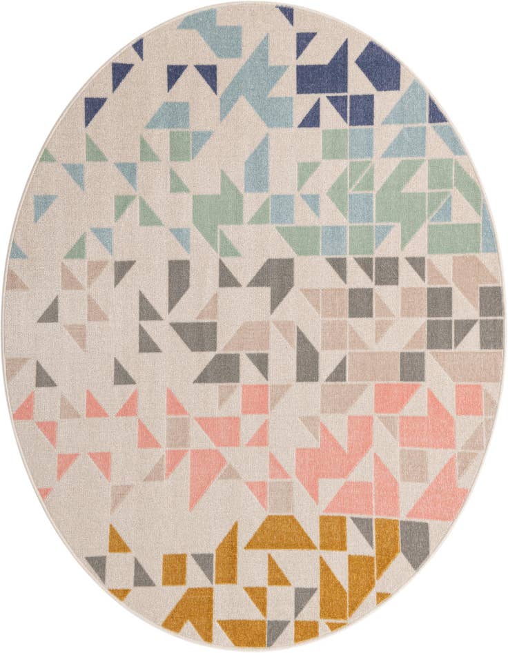 Detail image of 5' 3 x 5' 3 Lotus Round Rug