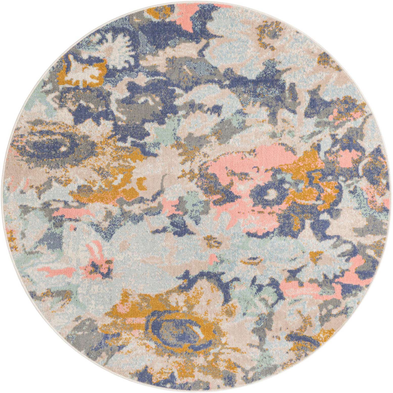 5' x 5' Lotus Round Rug