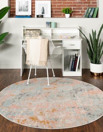 5' x 5' Lotus Round Rug