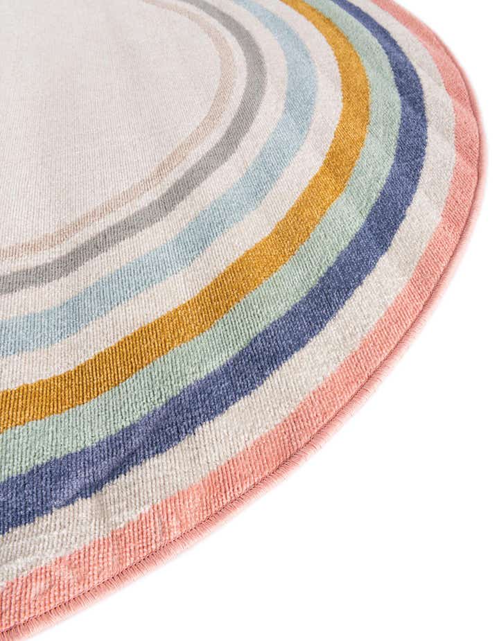 3' 3 x 3' 3 Lotus Round Rug