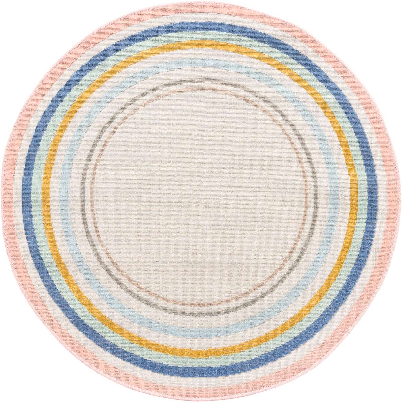 3' 3 x 3' 3 Lotus Round Rug