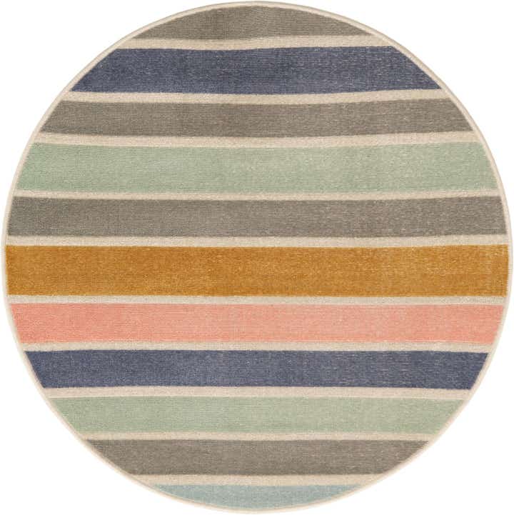 3' 3 x 3' 3 Lotus Round Rug