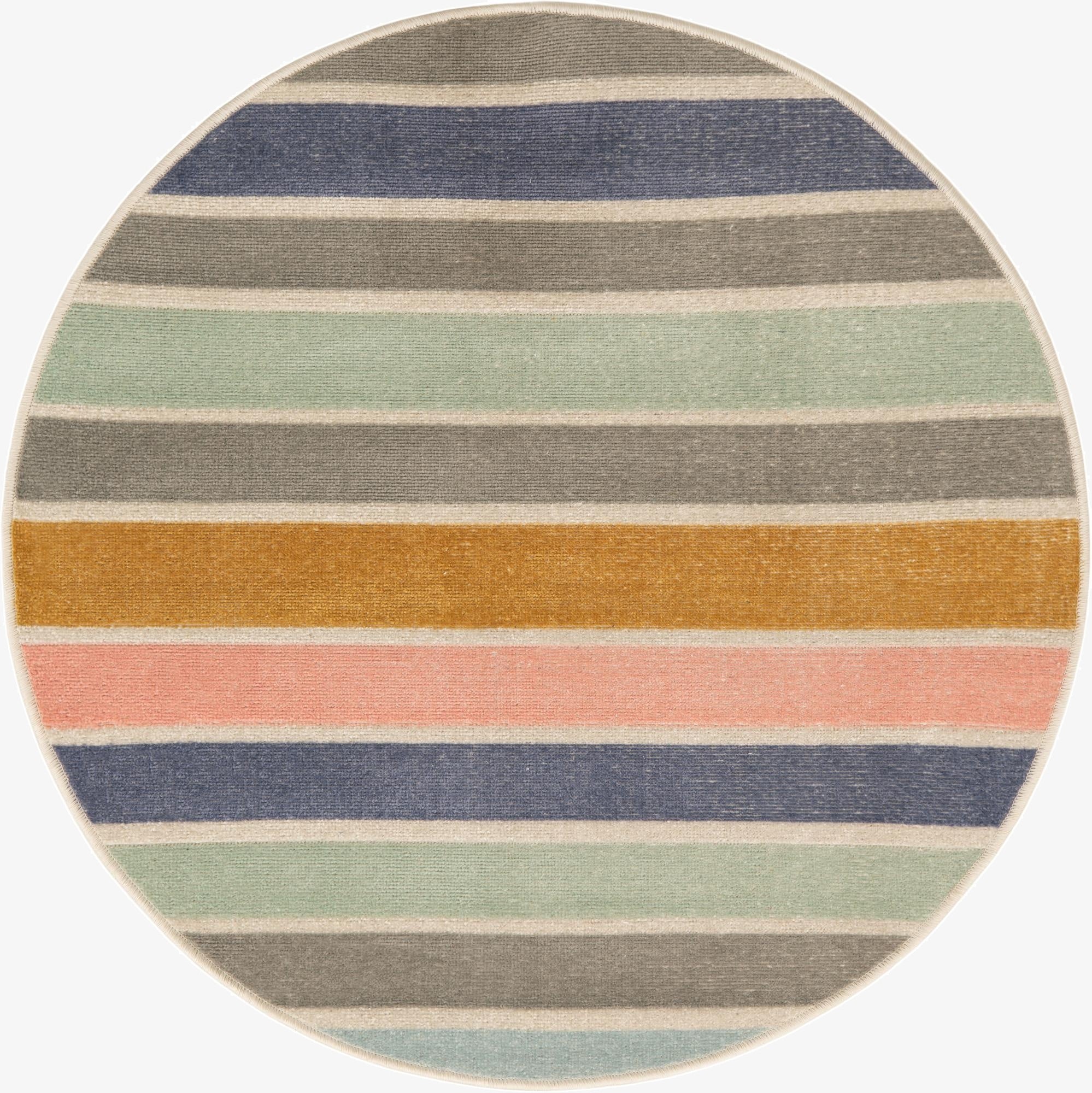 3' 3 x 3' 3 Lotus Round Rug