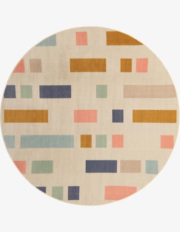 7' x 7' Lotus Round Rug