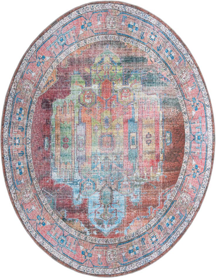 Detail image of 10' 6 x 10' 6 Washable Maahru Round Rug