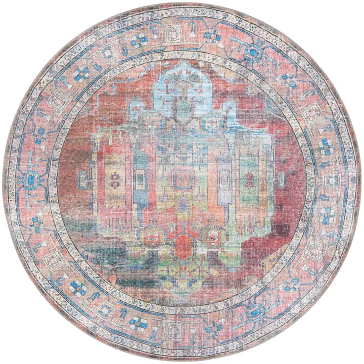 Detail image of 5' 3 x 5' 3 Washable Maahru Round Rug
