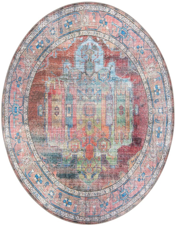 Detail image of 6' x 6' Washable Maahru Round Rug