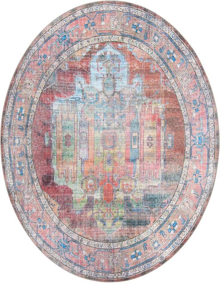 Detail image of 7' 10 x 7' 10 Washable Maahru Round Rug