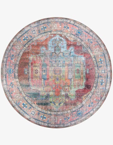 6' x 6' Washable Maahru Round Rug