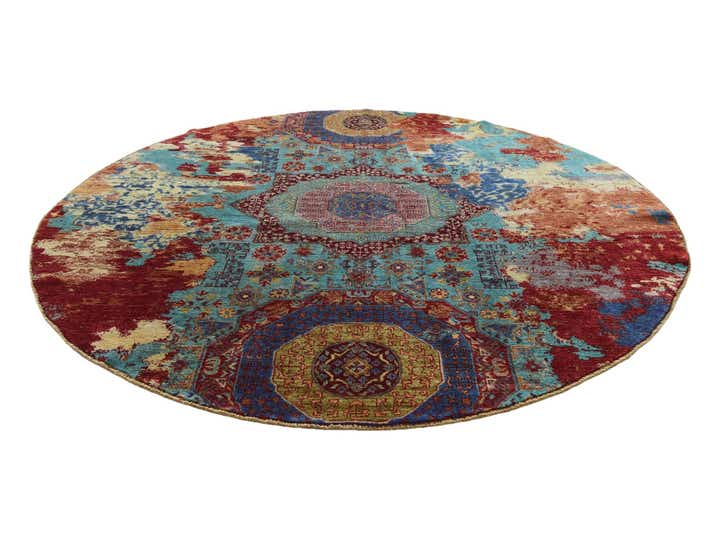 8' 1 x 8' 2 Hand Knotted Mamluk Ziegler Round Rug