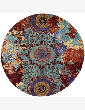 8' 1 x 8' 2 Hand Knotted Mamluk Ziegler Round Rug