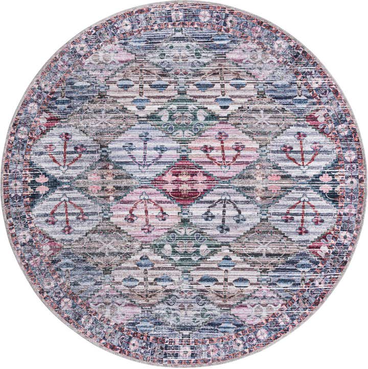 5' 3 x 5' 3 Washable Mangata Round Rug