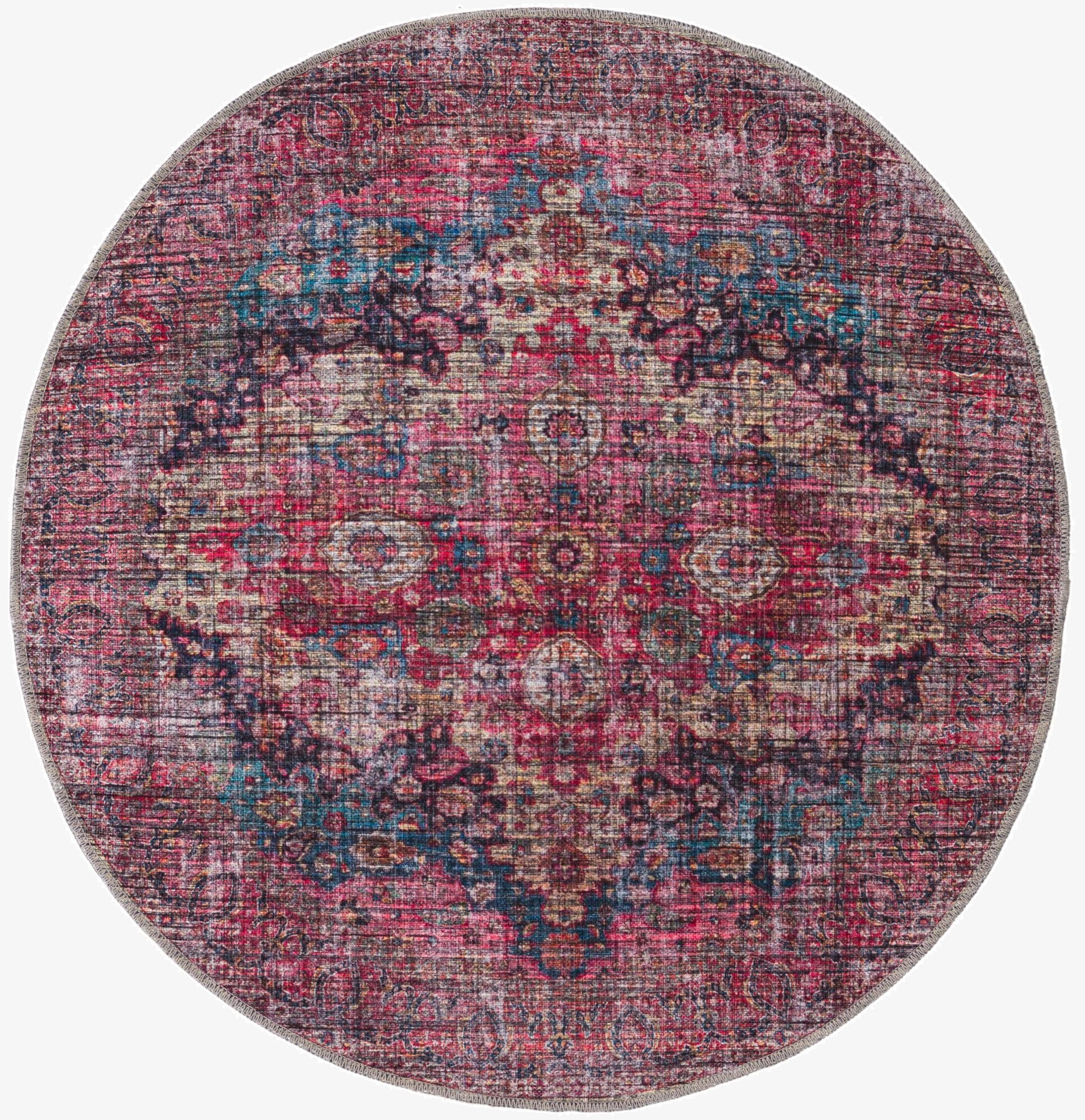 Primary image 4' x 4'  Washable Mangata Round Rug