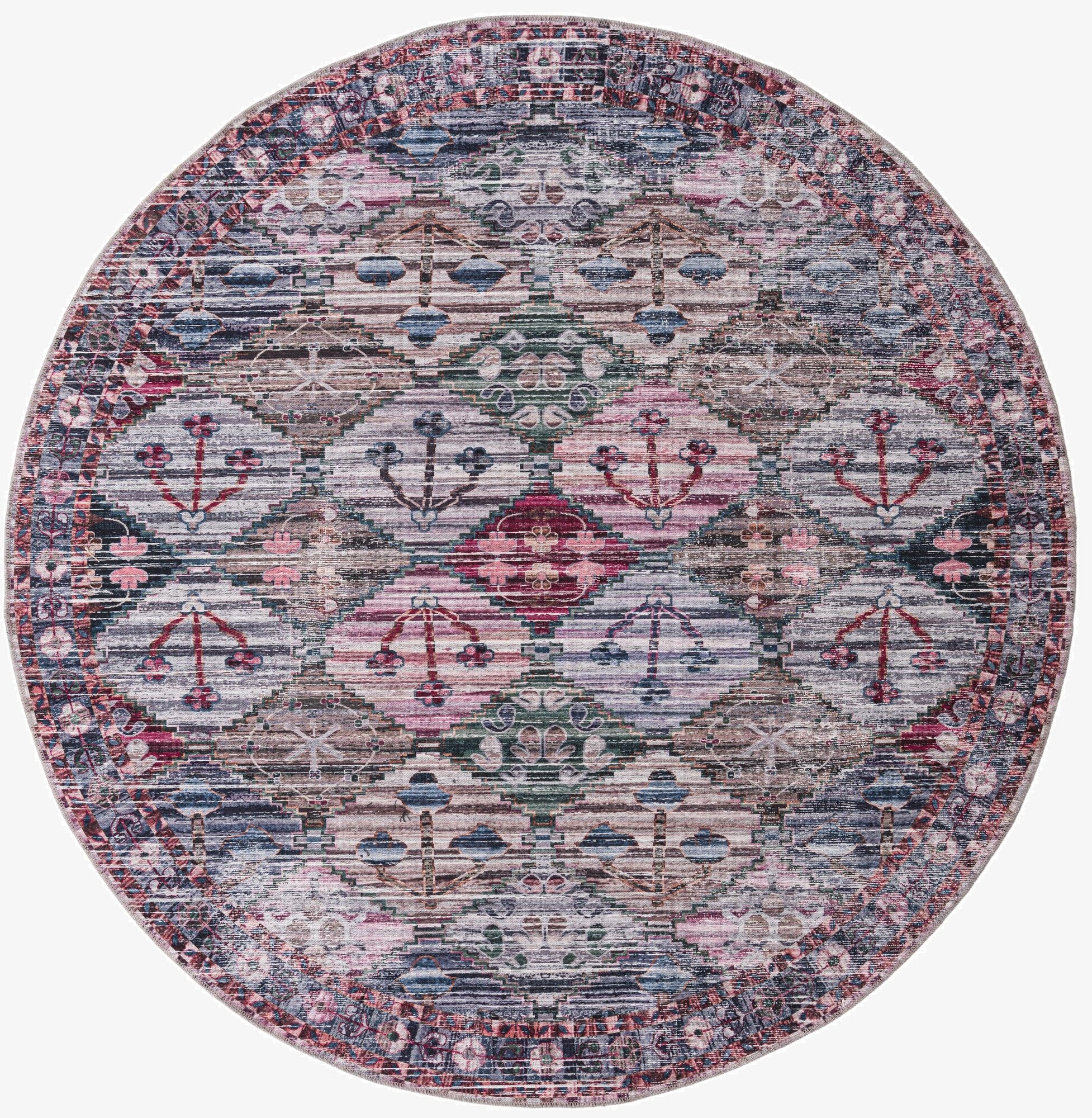 7' 3 x 7' 3  Washable Mangata Round Rug